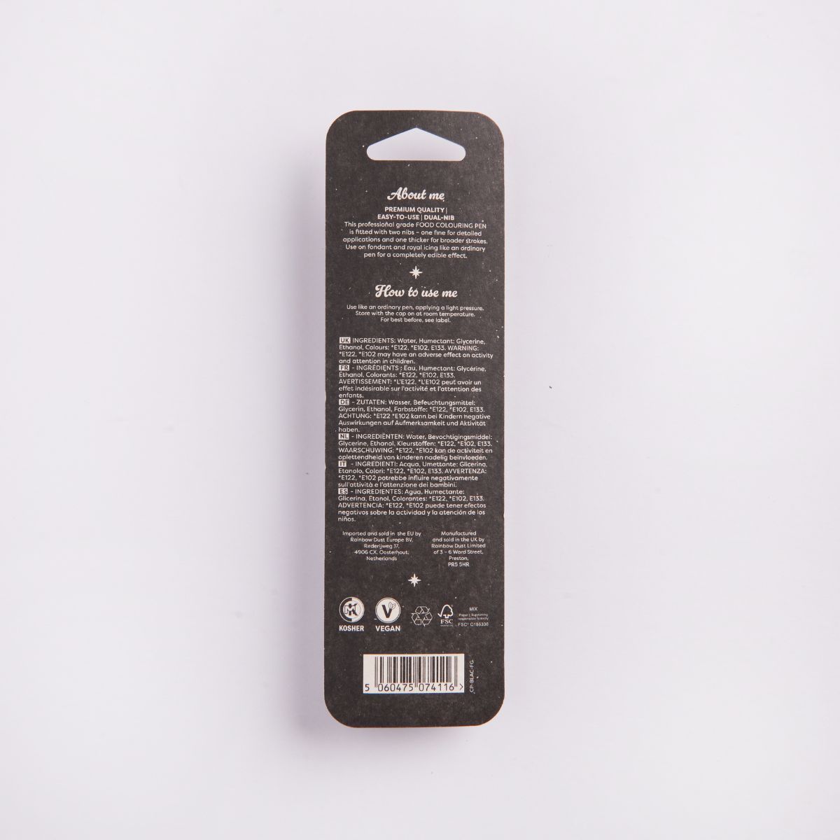 Potravinářský fix oboustranný černý RD